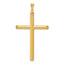 14k 3-D Polished Hollow Cross Pendant