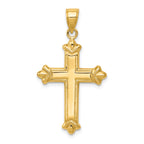 14K Gold Reversible Diamond-Cut Cross Pendant by Sophia Jewelers