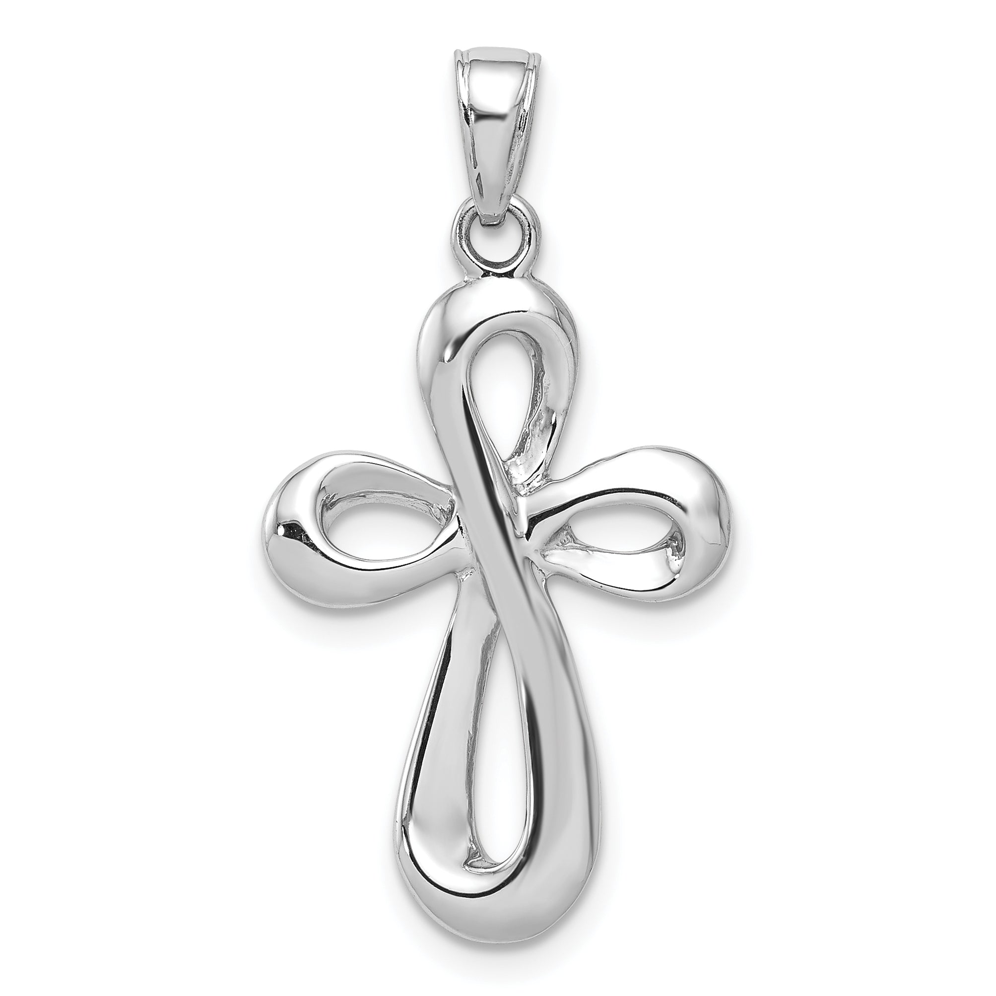 14k White Gold Cross Pendant Main image