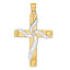 14K w/Rhodium HOPE FAITH LOVE BELIEVE Cross Pendant