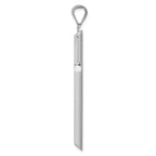 14K White Gold Polished Hollow Cross Pendant with Rhodium Plating