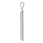 14K White Gold Polished Hollow Cross Pendant with Rhodium Finish for Elegant Style