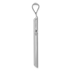 14K White Gold Hollow Cross Pendant with Rhodium Finish Elegant 3D Design