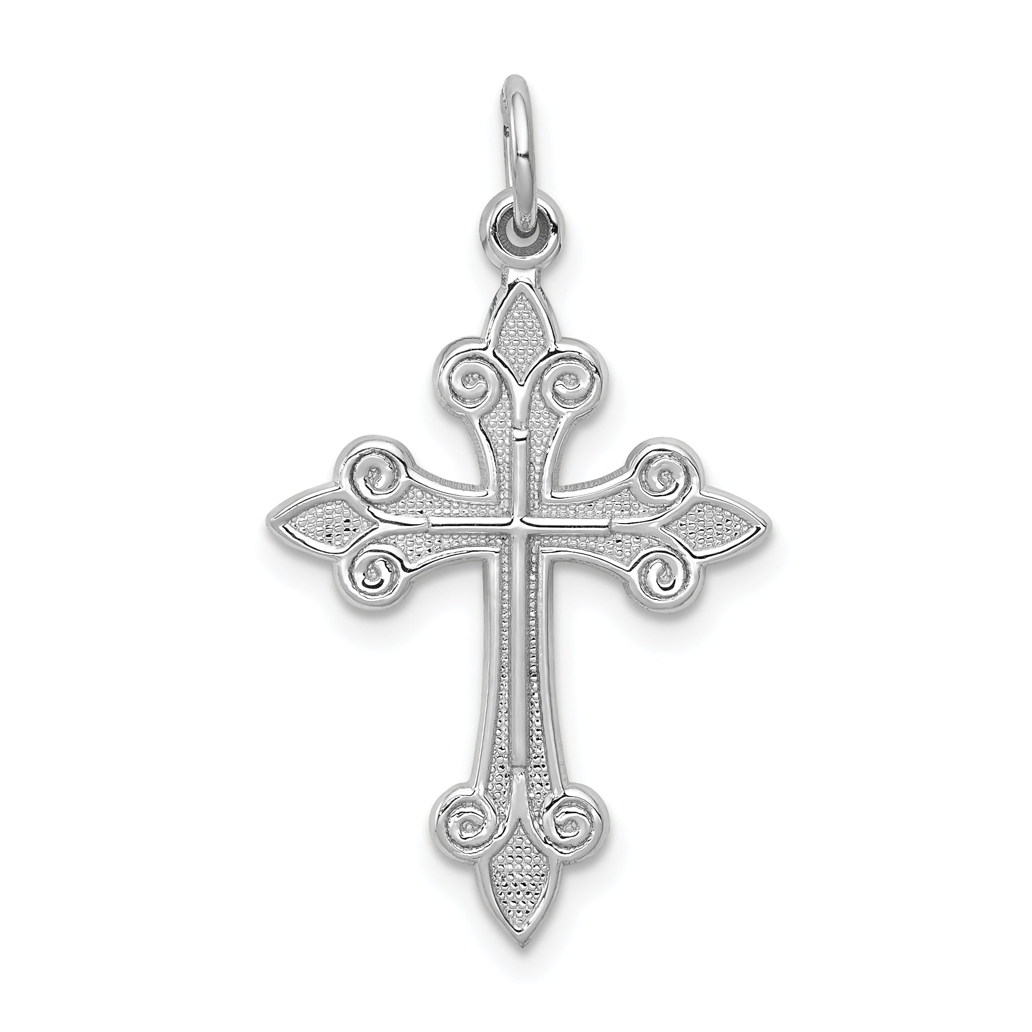 14k White Gold Cross Pendant Main image
