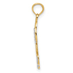 14K Gold Rhodium-Plated LOVE Angel Pendant  Elegant, Timeless Symbol