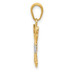 14K Gold BELIEVE Angel Pendant with Rhodium Plating  Elegant, Durable, and Inspiring