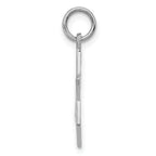 14K White Gold Star of David Charm with Rhodium Finish Elegant Solid Design