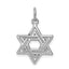 14K White Gold Star of David Charm