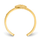 14K Diamond-cut Sand Dollar Toe Ring
