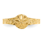 14K Diamond-cut Sand Dollar Toe Ring