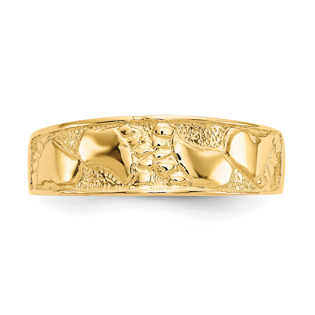 14K Footprints Toe Ring