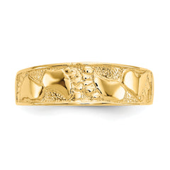 14K Footprints Toe Ring