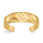 14K Footprints Toe Ring