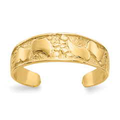 14K Footprints Toe Ring