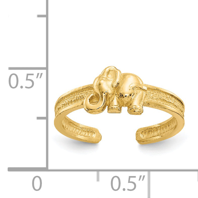 14K Elephant Toe Ring