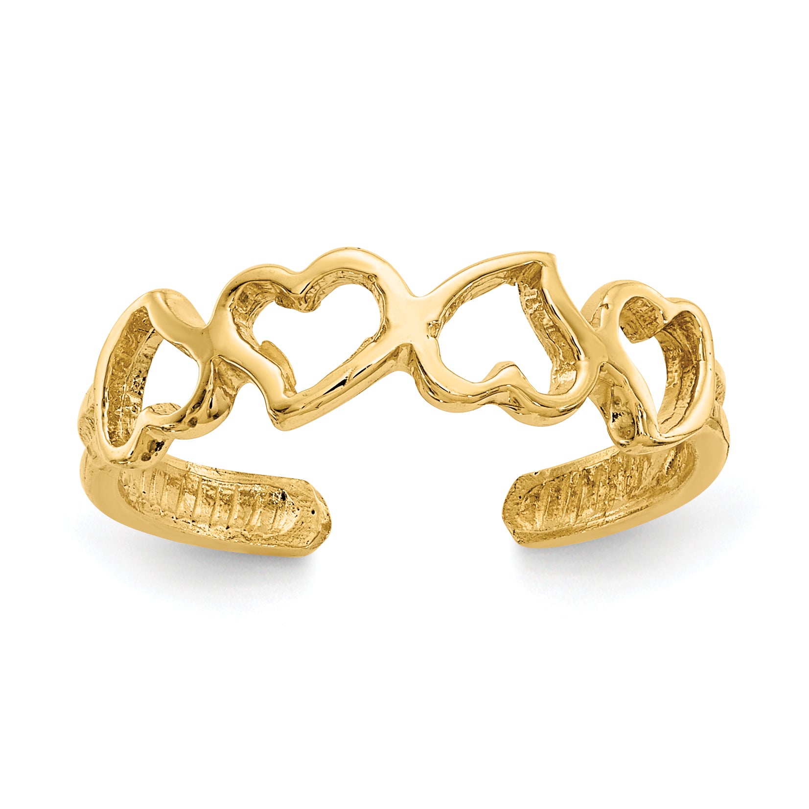 14K Heart Toe Ring Main image