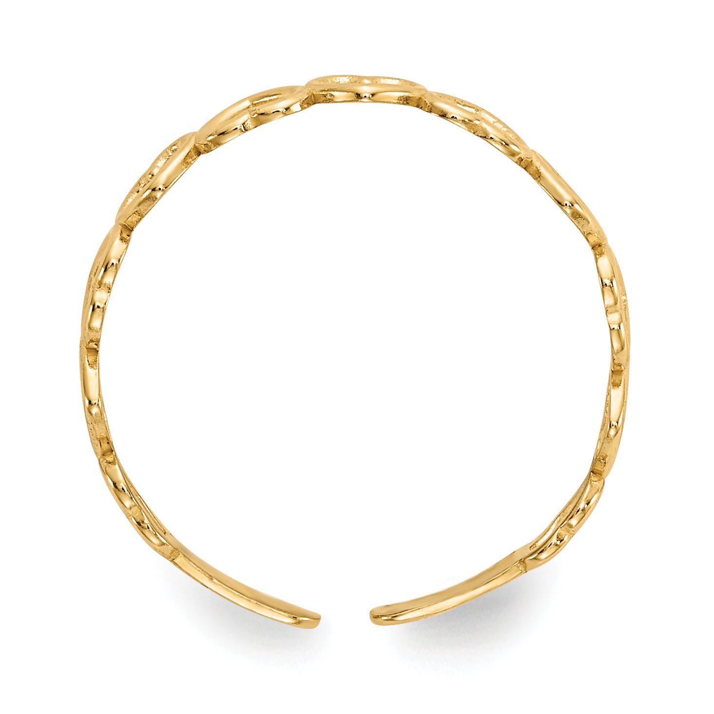 14k Open Hearts Toe Ring