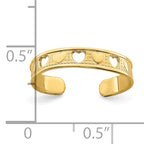 14k Heart Design Toe Ring