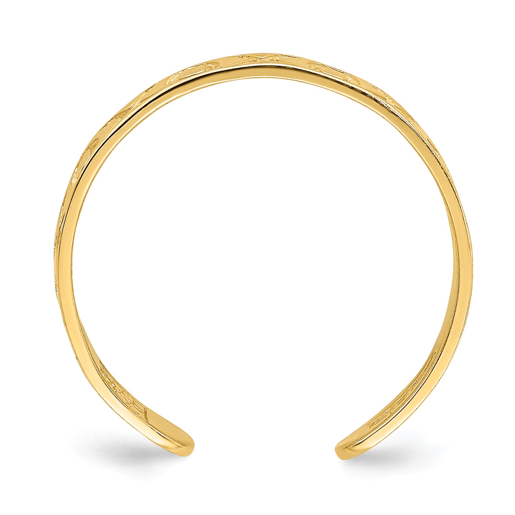 14K X and O Pattern Toe Ring Secondary image