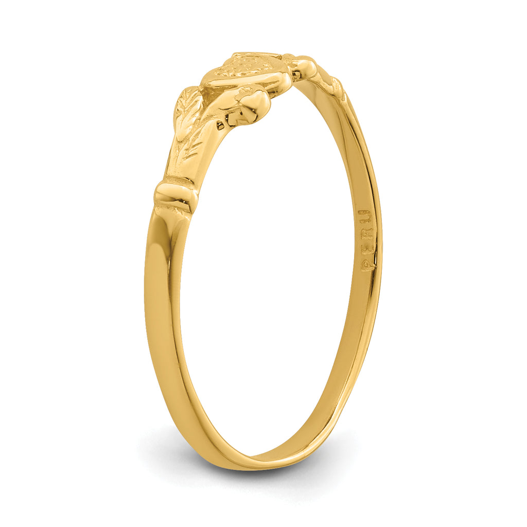 14k Heart Baby Ring