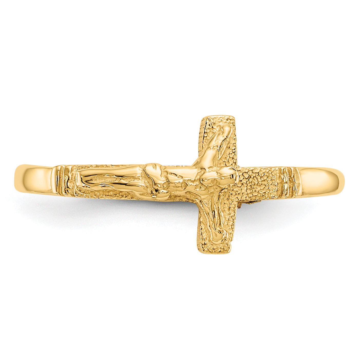 14K Satin Finish Childs Crucifix Ring