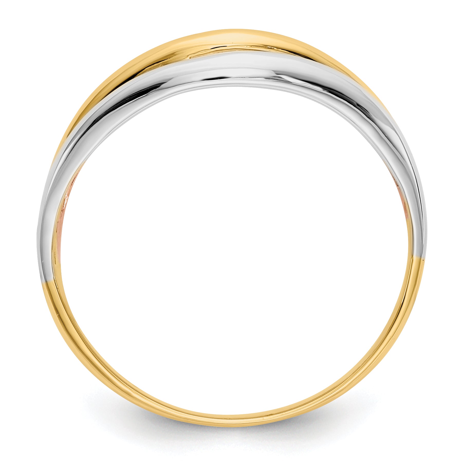 14K Tri-Color Open Fancy Ring Secondary image