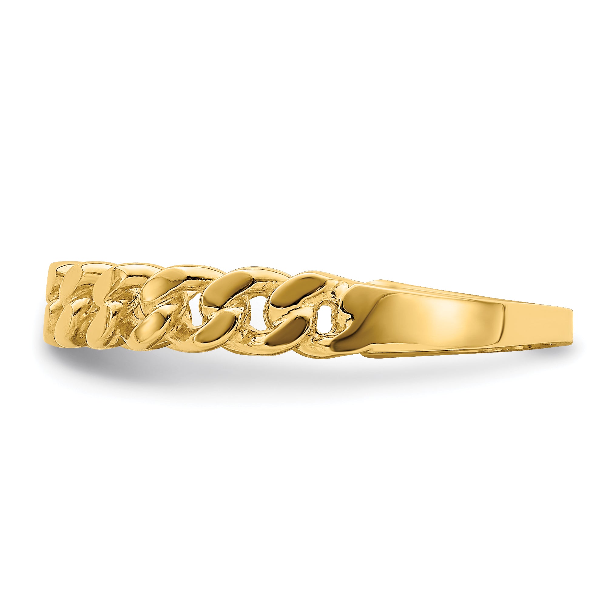 14k Chain Link Band Ring - 7