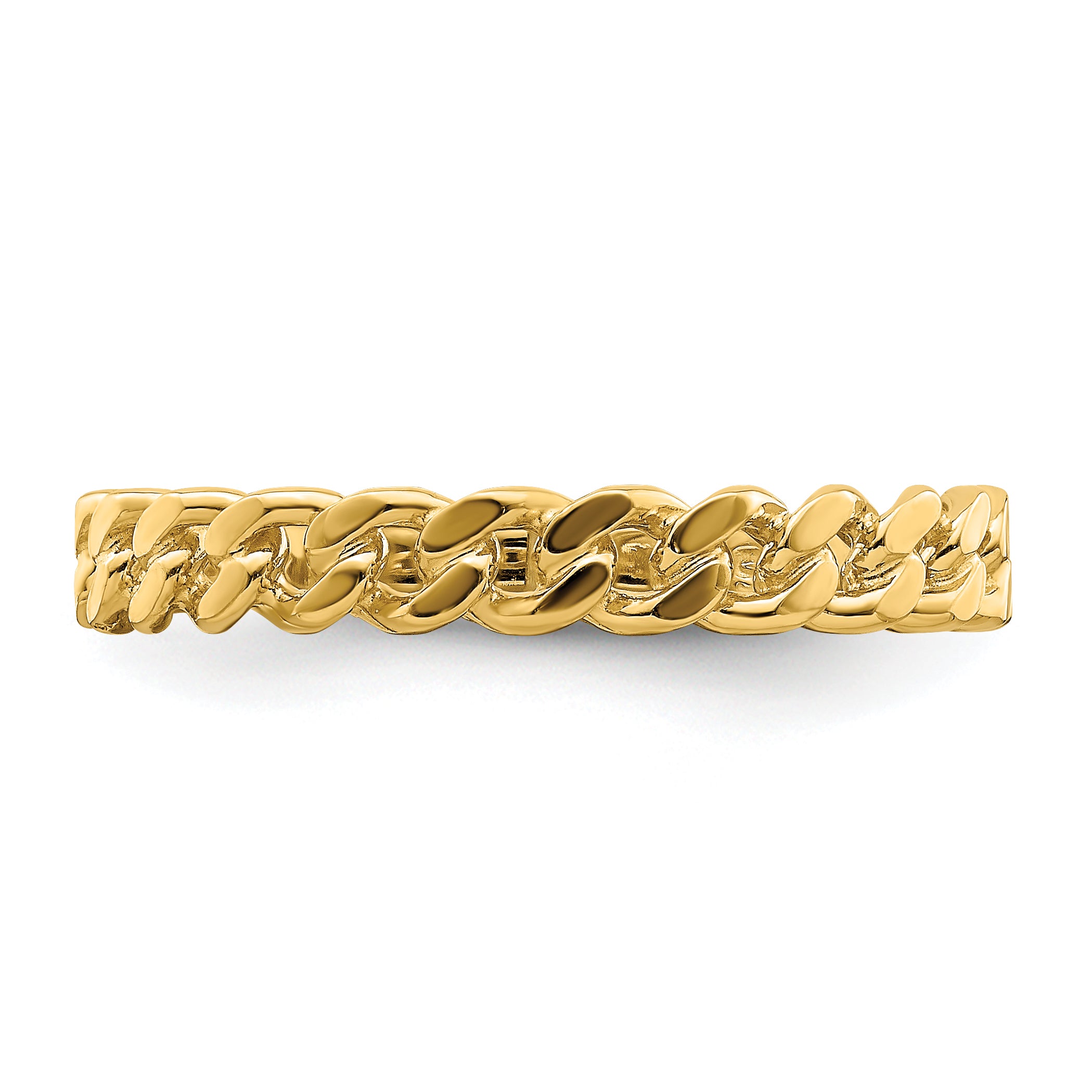14k Chain Link Band Ring - 7