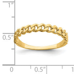 14k Chain Link Band Ring - 7