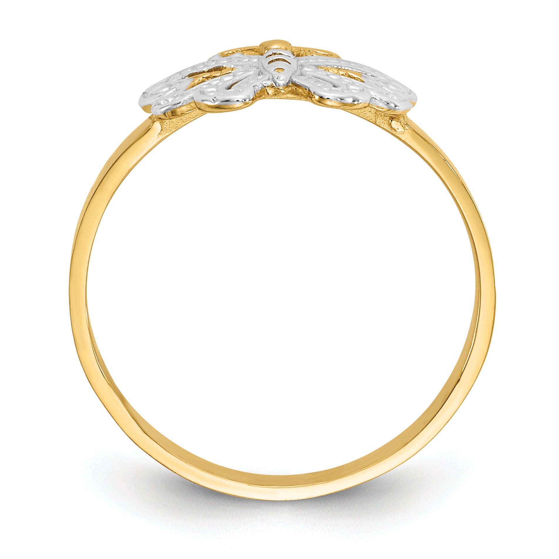 14k WithRhodium Butterfly Ring Secondary image