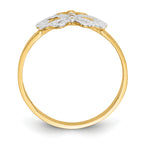 14k WithRhodium Butterfly Ring