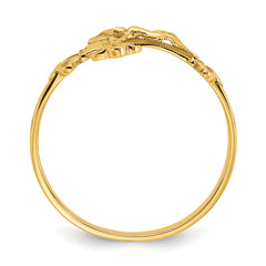14K Diamond Cut Crucifix Ring - 7