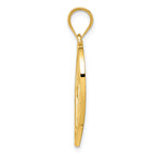 14K Gold Mother and Child Heart Pendant with Textured Back Elegant Gift