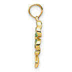 Four-Leaf Clover Enameled Pendant in 14K Yellow Gold