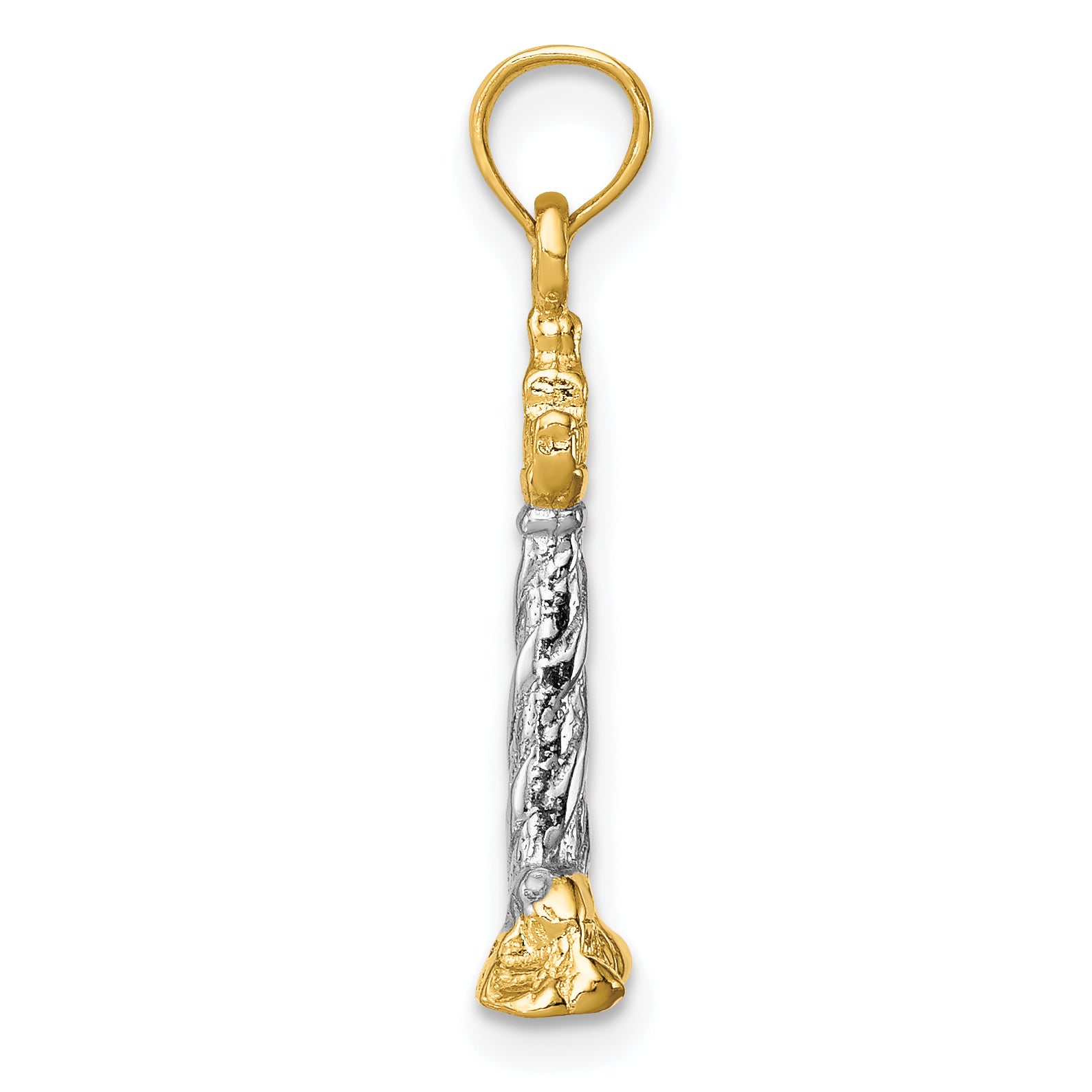 14K Gold St. Augustine Lighthouse Pendant with Rhodium Accents and Polished Finish Secondary image