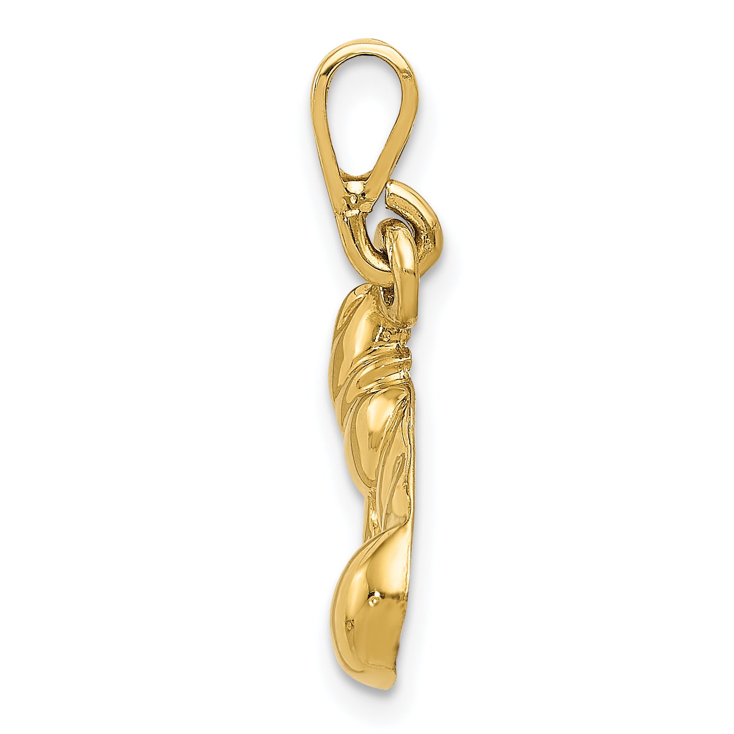14K Gold Polished Men's Boxing Glove Pendant Casted, Small, Elegant Design Secondary image