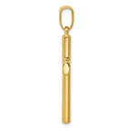 Reversible Textured Cross Pendant in 14K Yellow Gold