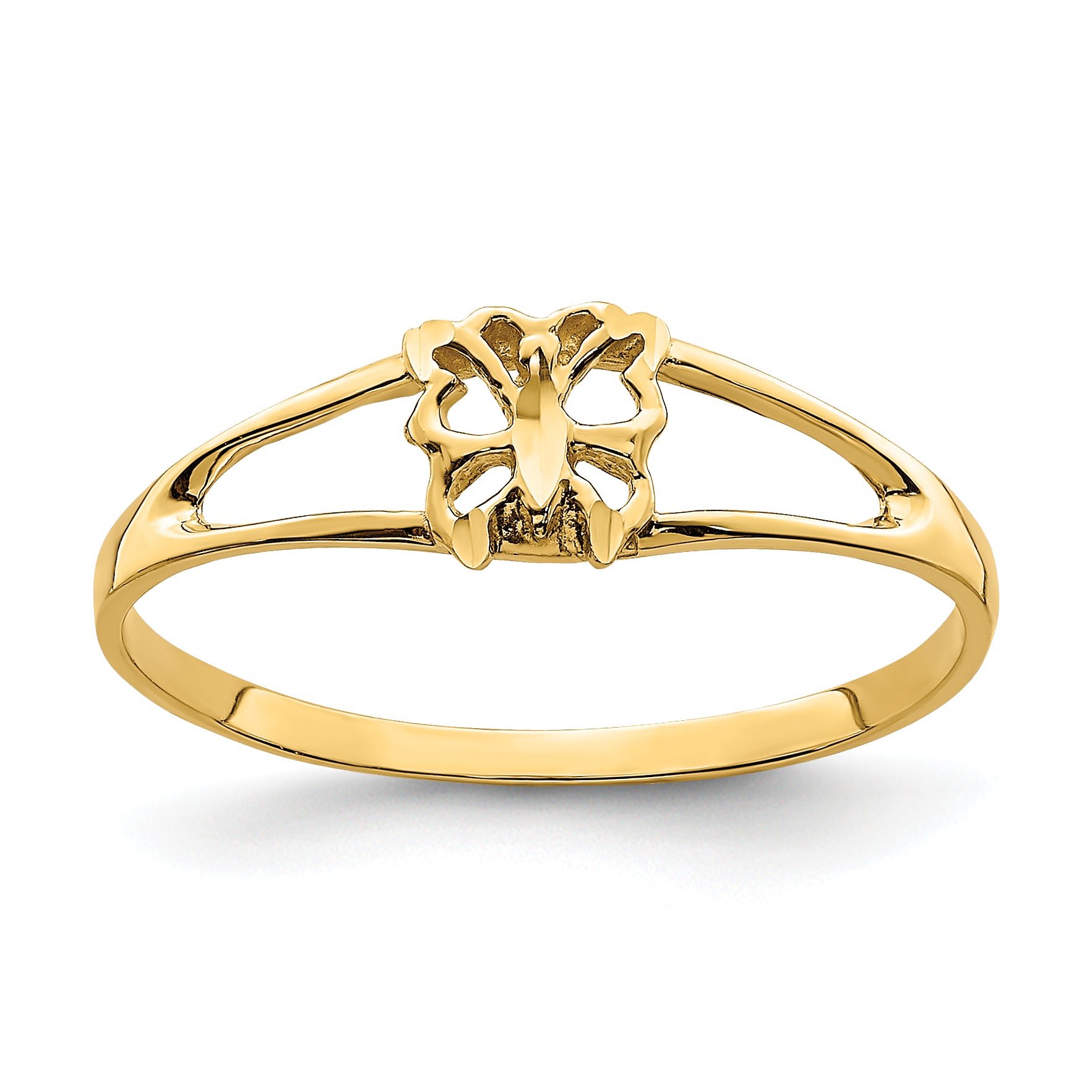 14K Mini Butterfly Ring Main image