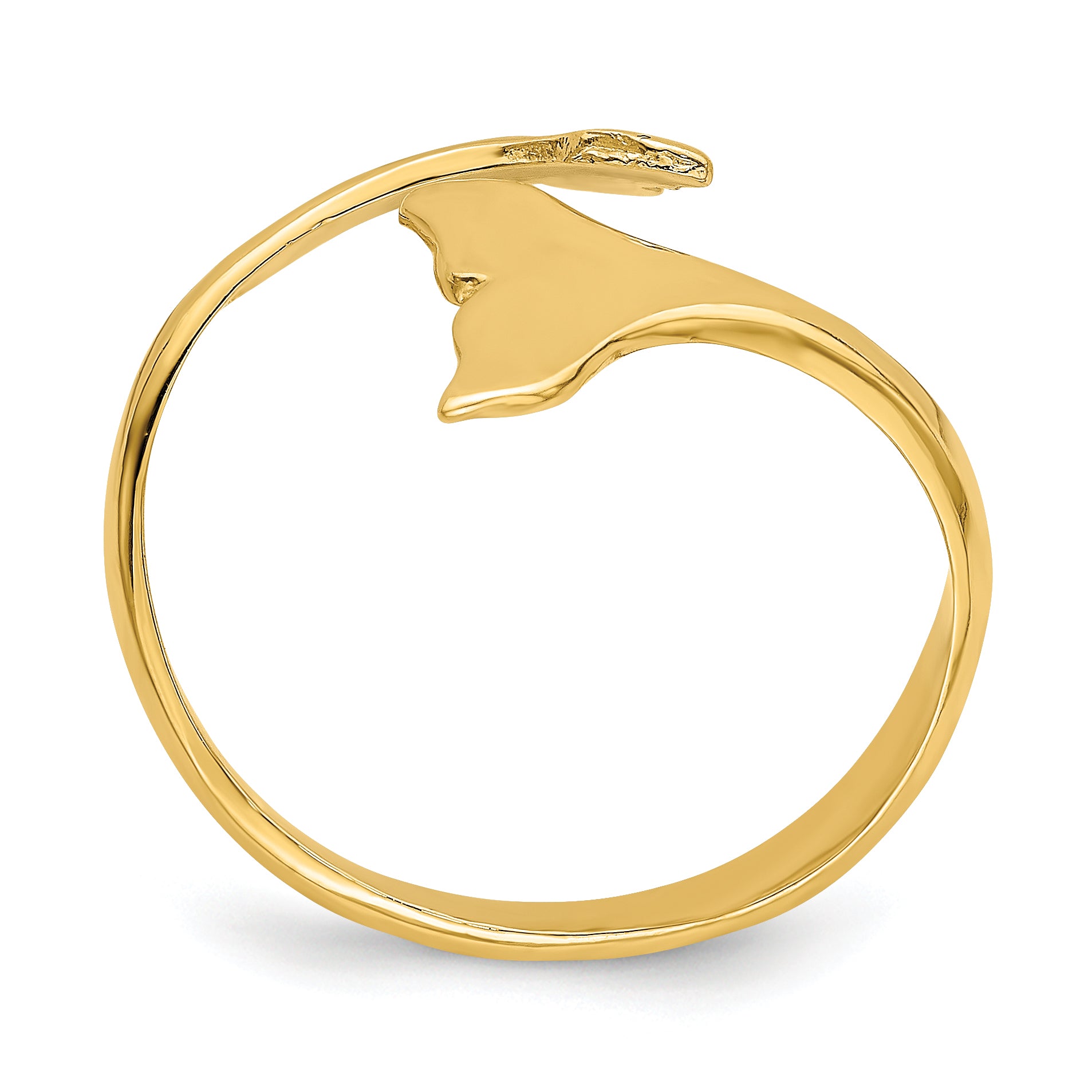 14K Double Whale Tails Ring
