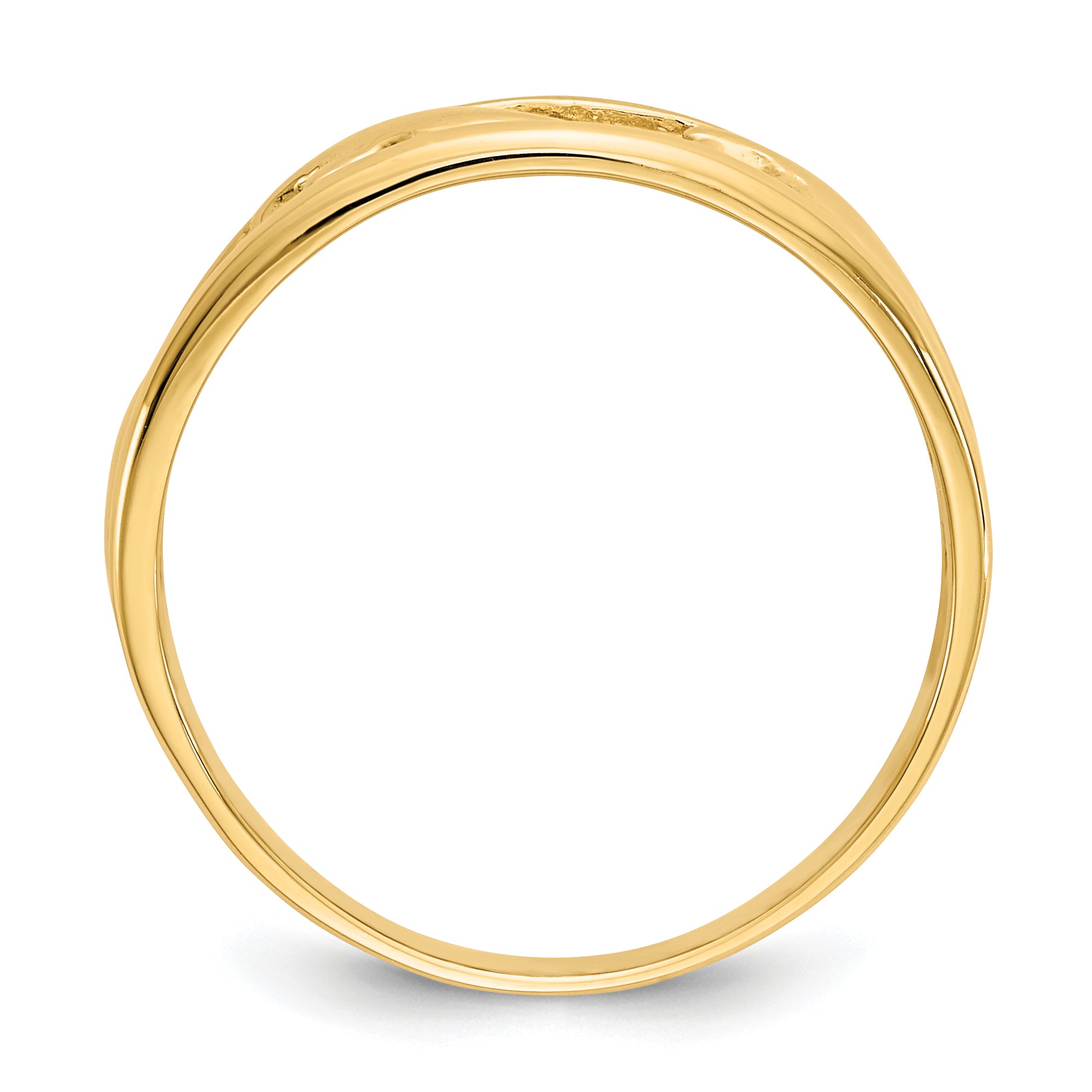 14K Yellow Gold Triple Dolphin Band Ring Secondary image