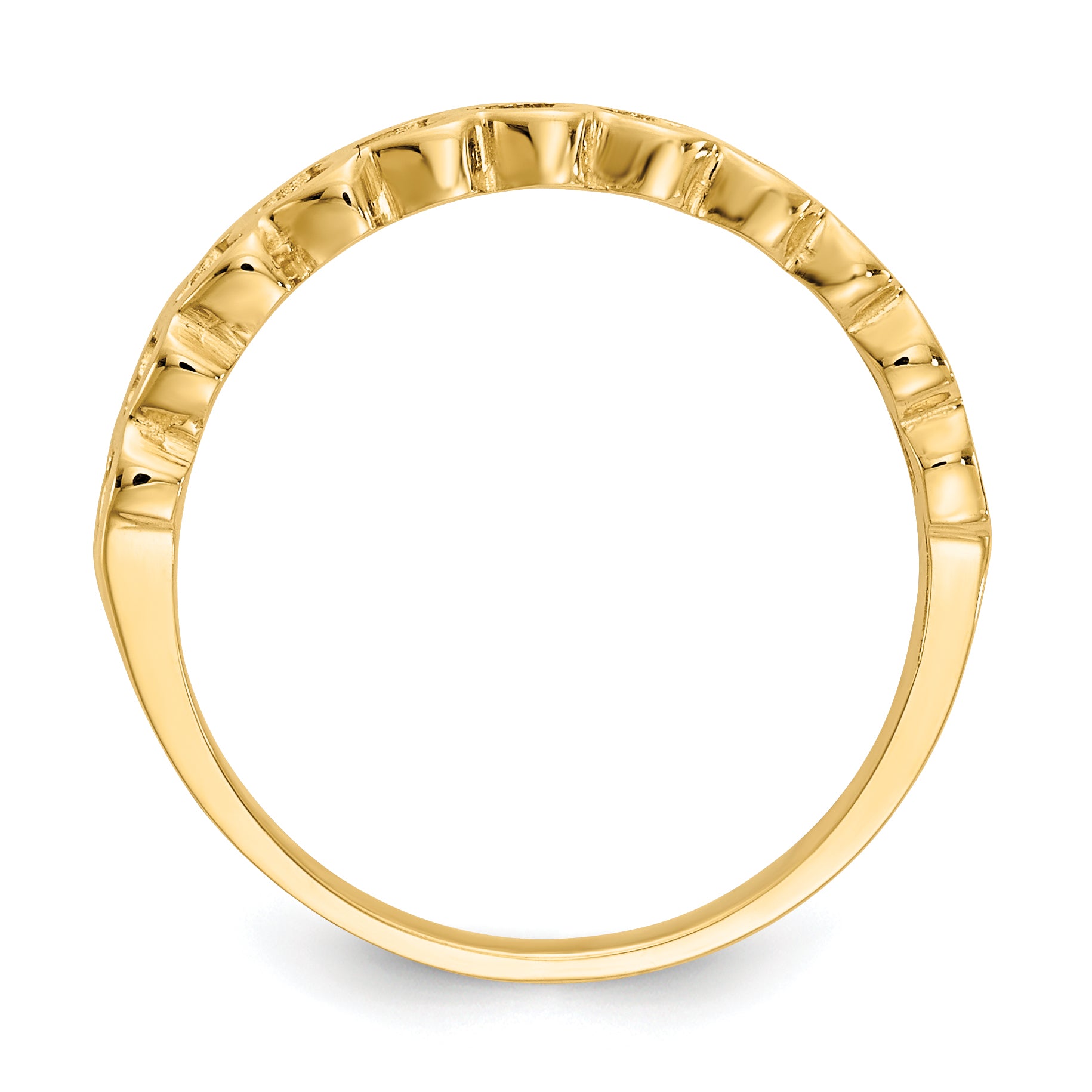 14k Polished Hearts Ring Secondary image