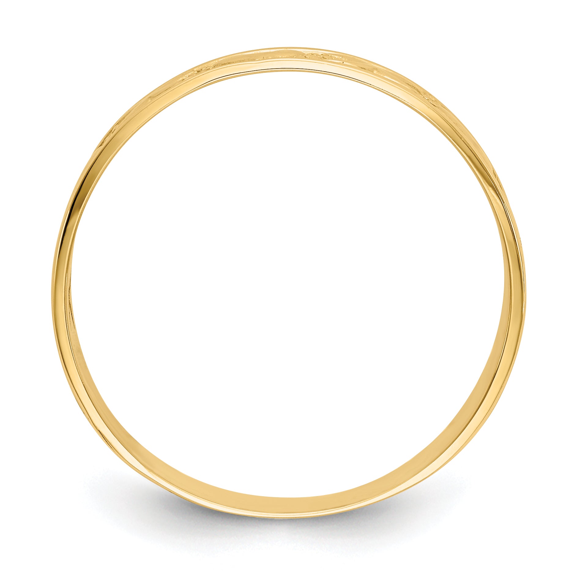 14K Polished X and Hearts Ring Secondary image