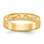 14K Polished X and Hearts Ring