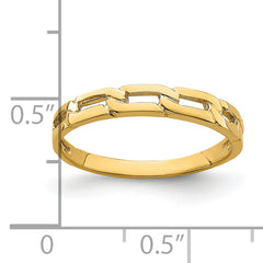 14K Five Chain Link Band Ring
