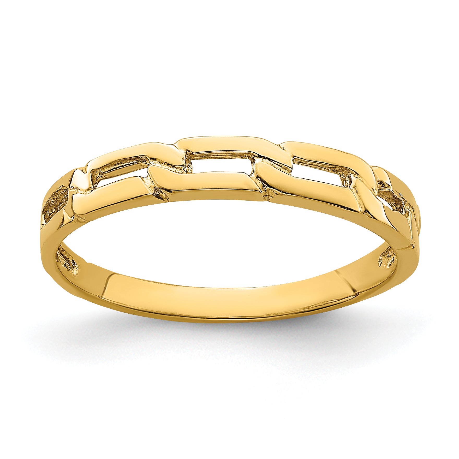 14K Five Chain Link Band Ring