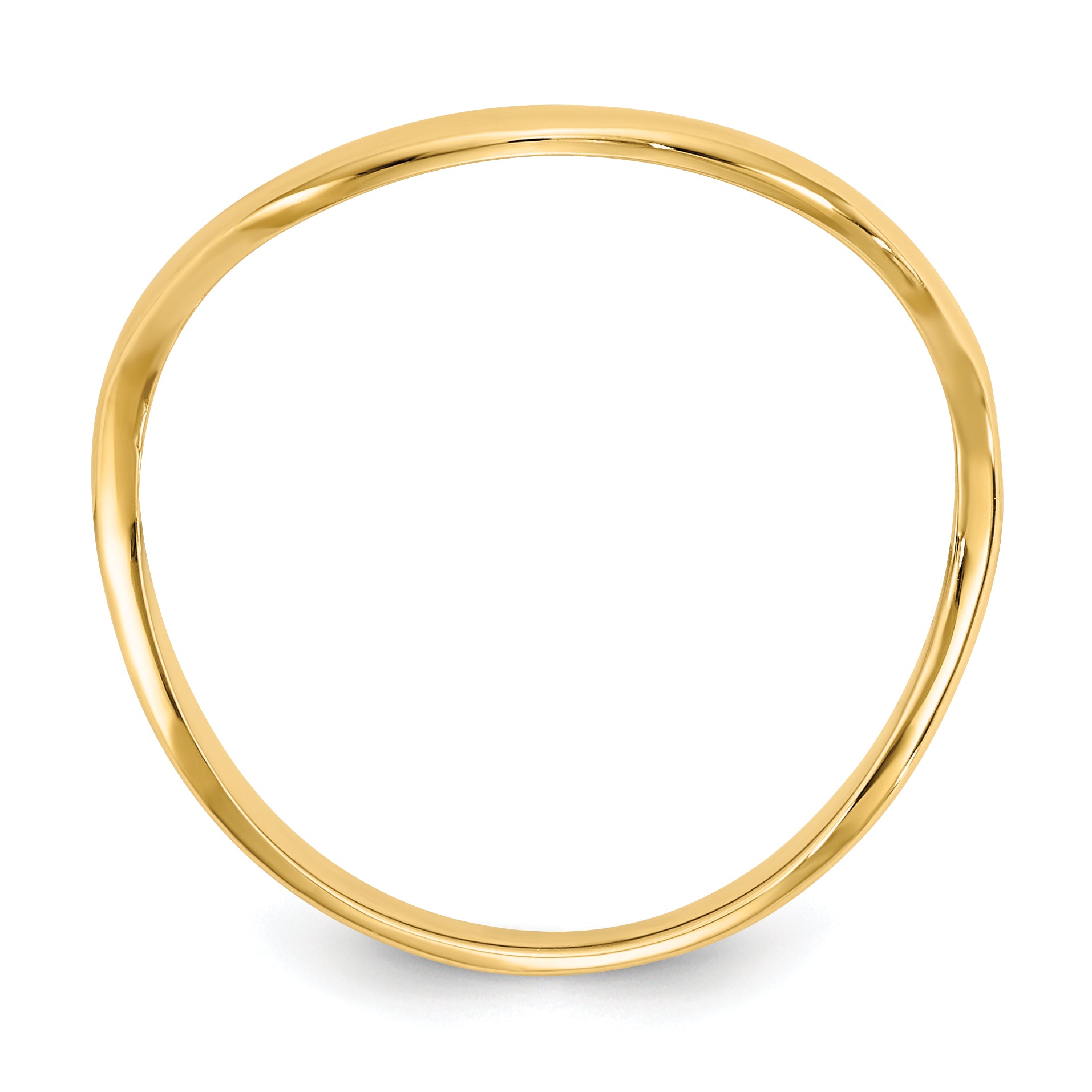 Polished Wave Thumb Ring in 14K Yellow Gold