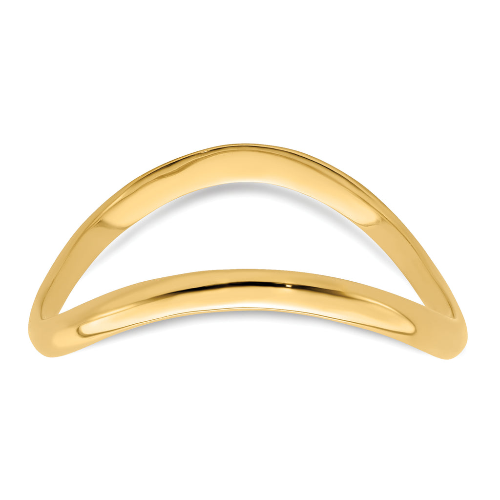 Polished Wave Thumb Ring in 14K Yellow Gold