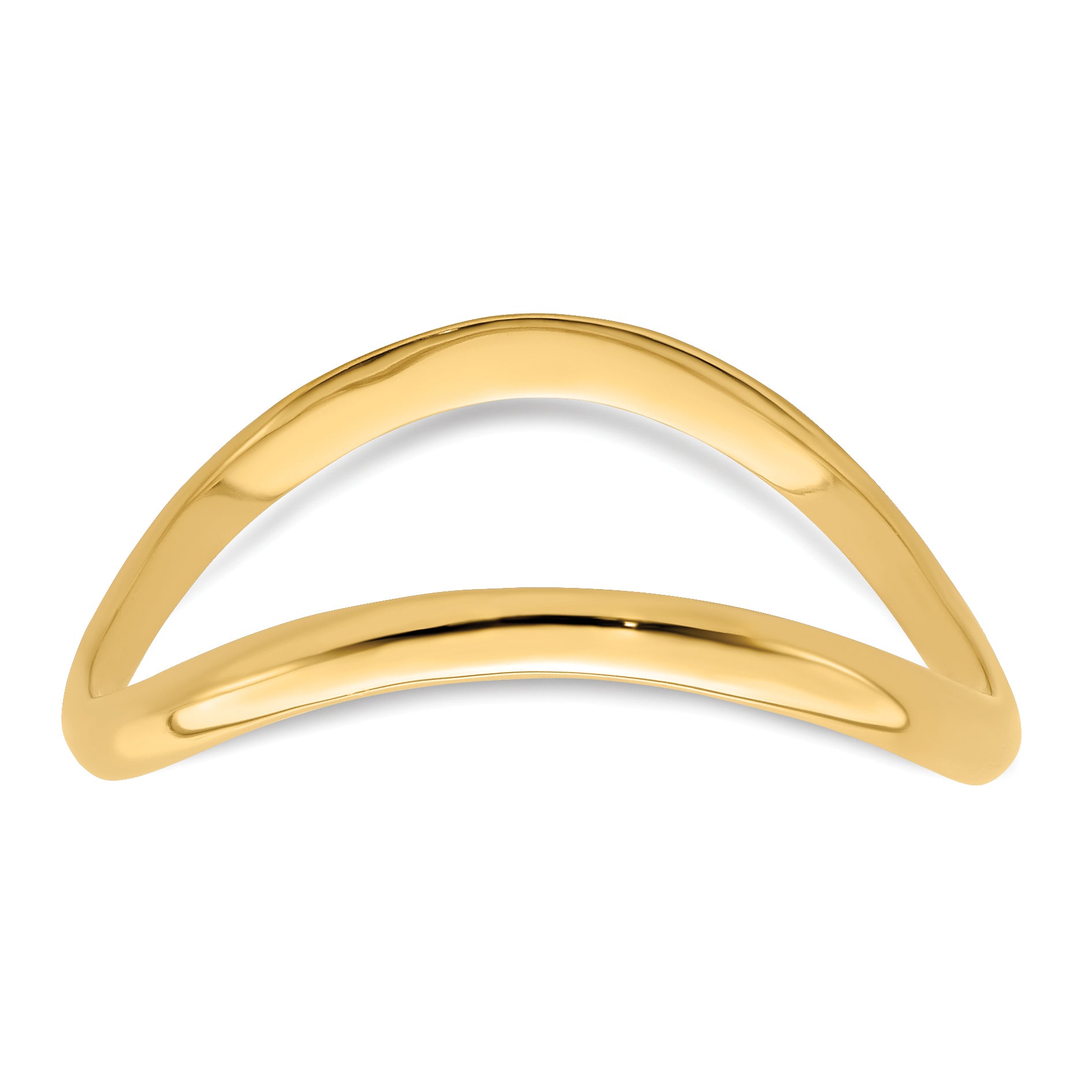 Polished Wave Thumb Ring in 14K Yellow Gold
