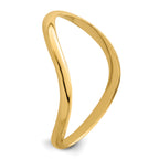 Polished Wave Thumb Ring in 14K Yellow Gold