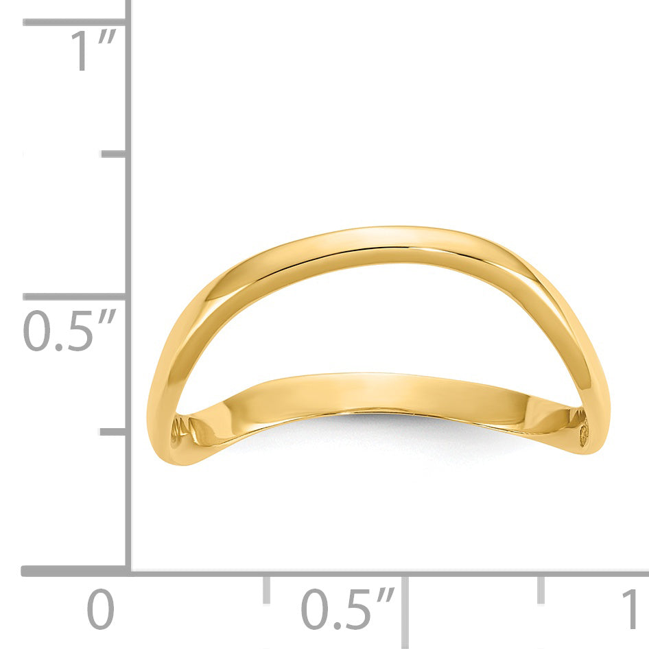 Polished Wave Thumb Ring in 14K Yellow Gold